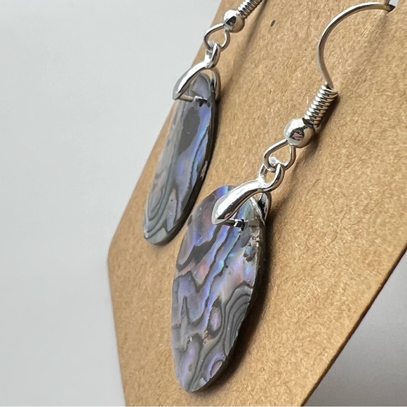 New Abalone Shell Hook Earrings - Picture 3 of 8